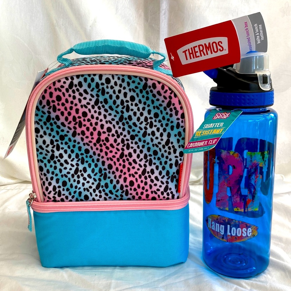 THERMOS LUNCH BAG & COOL GEAR WATER BOTTLE SET